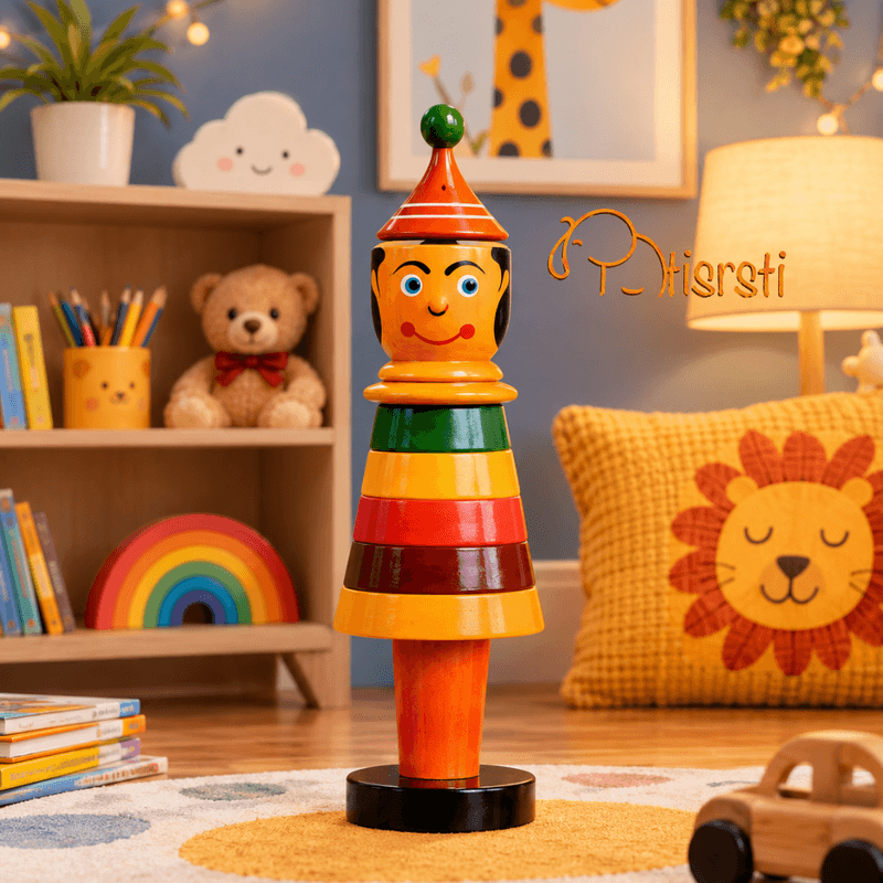 Atisrsti etikopakka Wooden toys counting doll joker